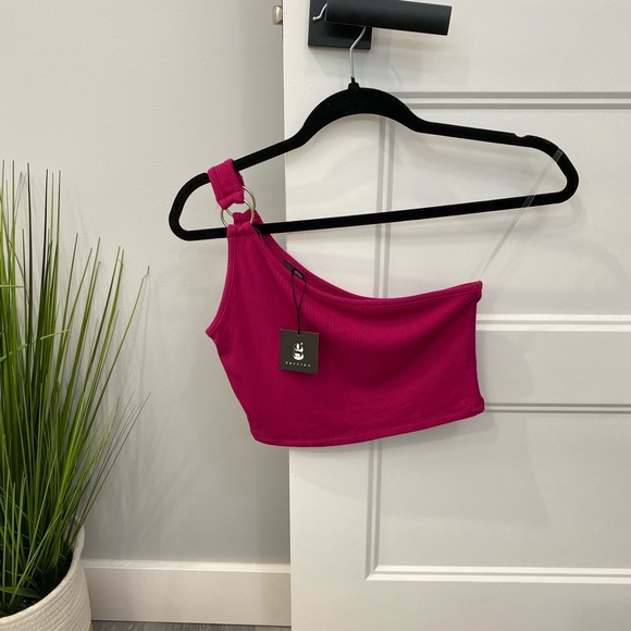 Garage one shoulder crop top - Picture 2 of 3